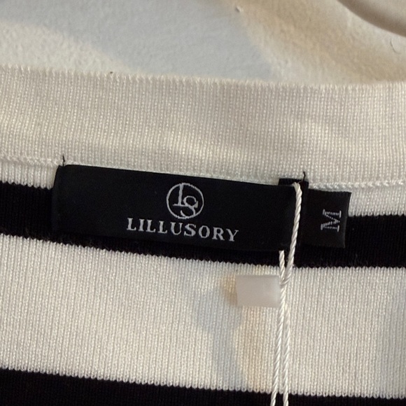 Lillusory Striped Button-Front Sleeveless lightweight sweater vest M NWT - Picture 4 of 6